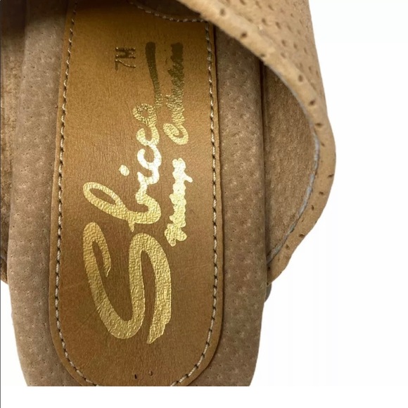 Sbicca Womens Declan Platform Wedge Sandals Tan 7 - Picture 6 of 8